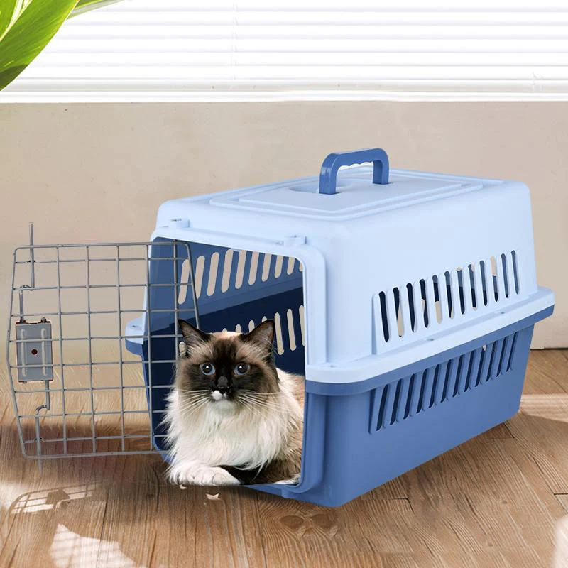 Pet Cat & Dog Carrier Box Large Size - (66*48*53cm) Travel Cage Outdoor Carrier Animal Air Flight Case