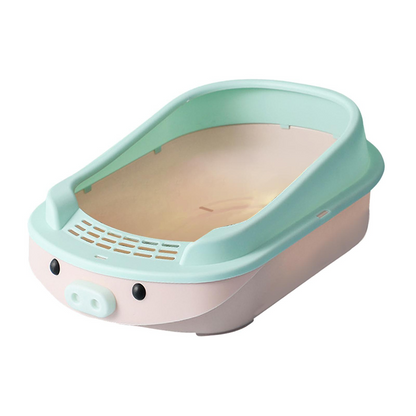 Small Portable Open-Top Kitten Litter Tray (Up to 3 Months) – Stain Resistant, 43cm