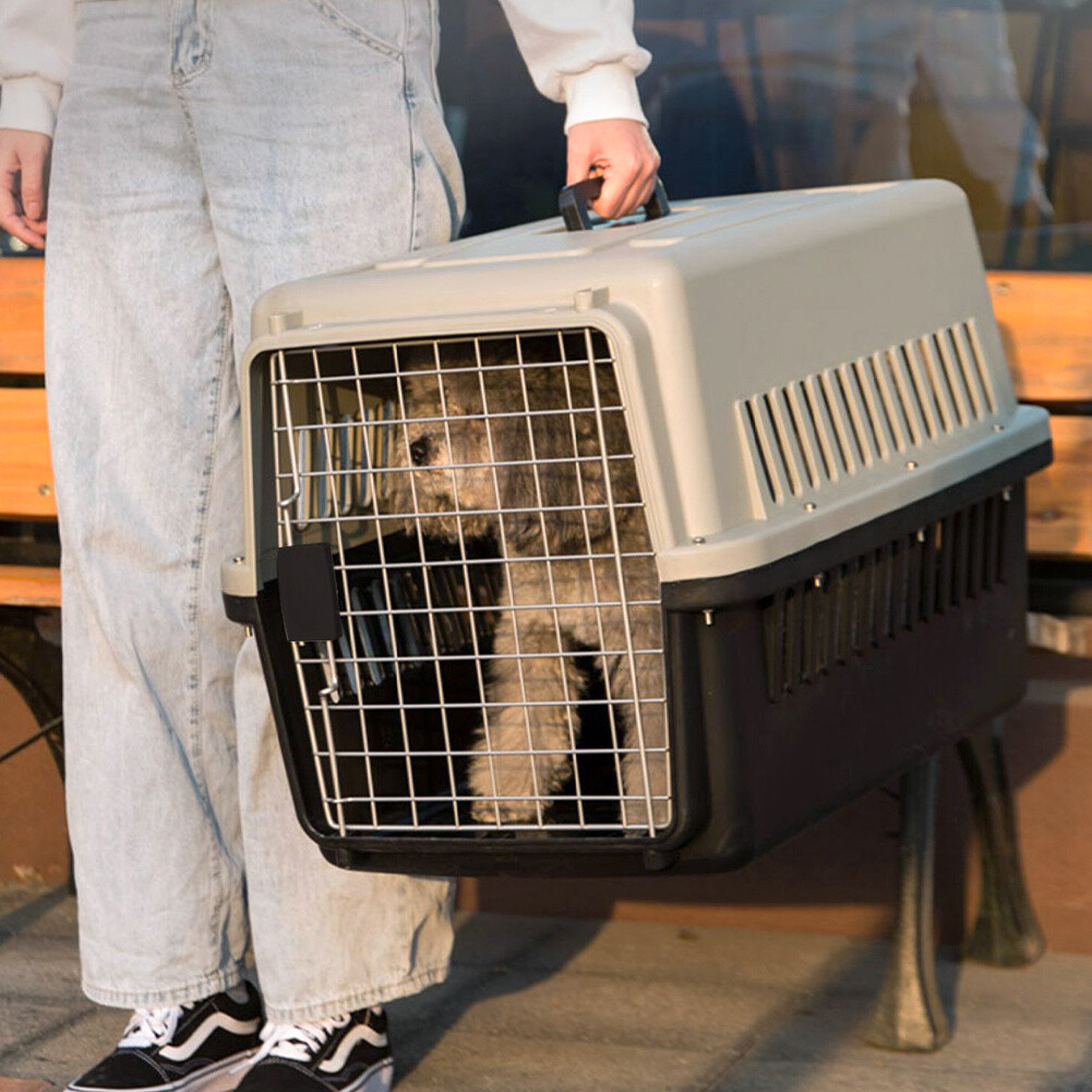 Pet Cat & Dog Carrier Box Large Size - (66*48*53cm) Travel Cage Outdoor Carrier Animal Air Flight Case