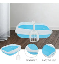 Portable Open-Top Kitten Litter Tray (Up to 4 Months) – Stain Resistant, 41cm