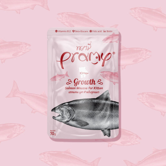 Pramy GROWTH Pouch Salmon Mousse for Kitten 70gm