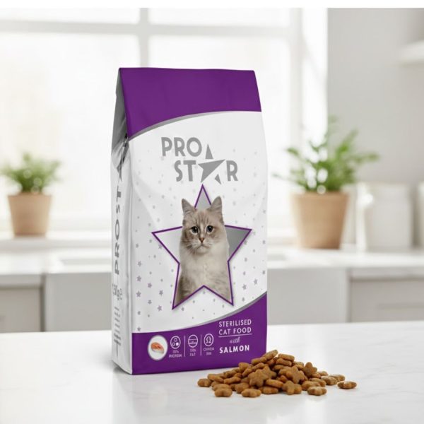 Prostar Adult Cat Food Sterilised with Salmon 1kg Inside 200g Free