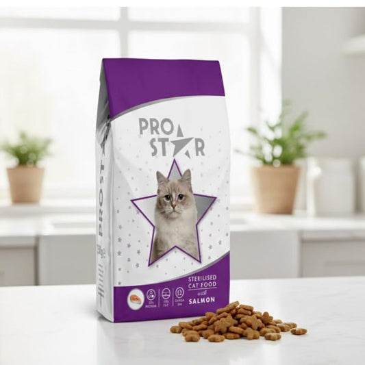 Prostar Adult Cat Food Sterilised with Salmon 1kg Inside 200g Free