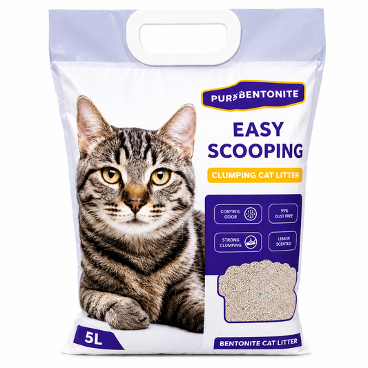 Pure Bentonite Easy Scooping Clumping Cat Litter Lavender – 5L