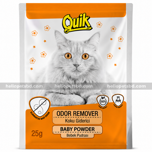 Quik Odor Remover/ Cat Litter Deodorize Baby Powder Flavour 25g