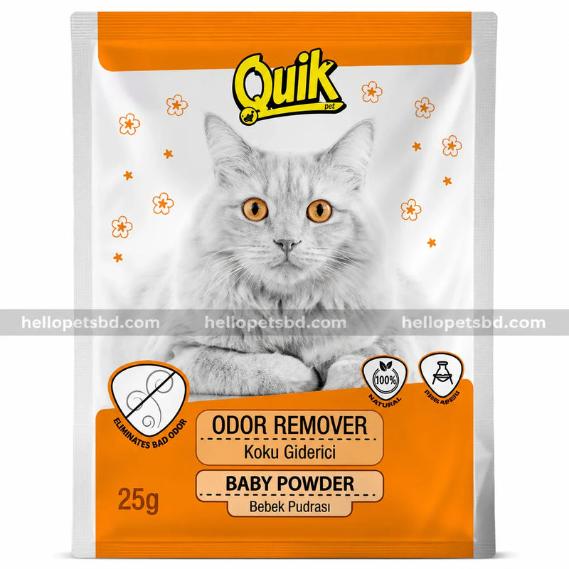 Quik Odor Remover/ Cat Litter Deodorize Baby Powder Flavour 25g