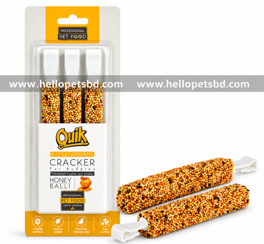 Quik Triple Honey Cracker Stick for Budgies 3pcs Pack
