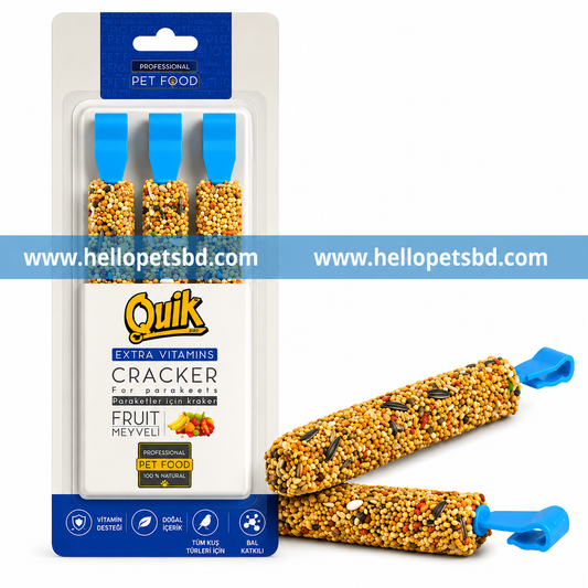 Quik Triple Honey Cracker Stick for Parakeets 3pcs Pack