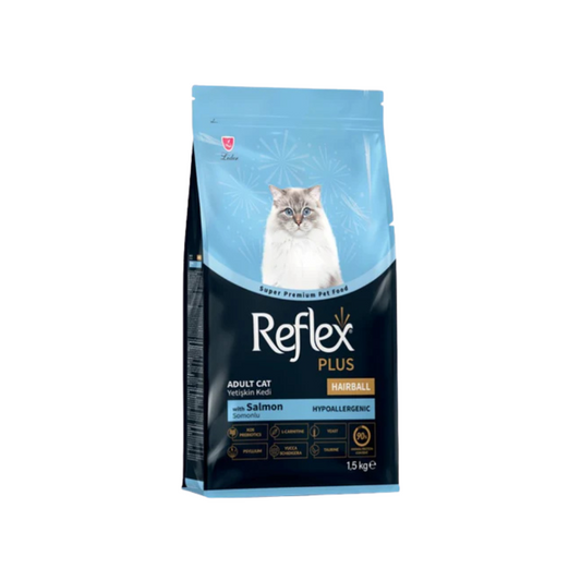 Reflex Plus Adult Cat Dry Food Anti-Hairball with Salmon 1.5kg