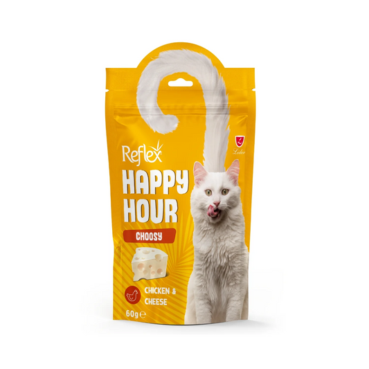 Reflex Plus Happy Hour Choosy Adult Cat Dry Treats 60g