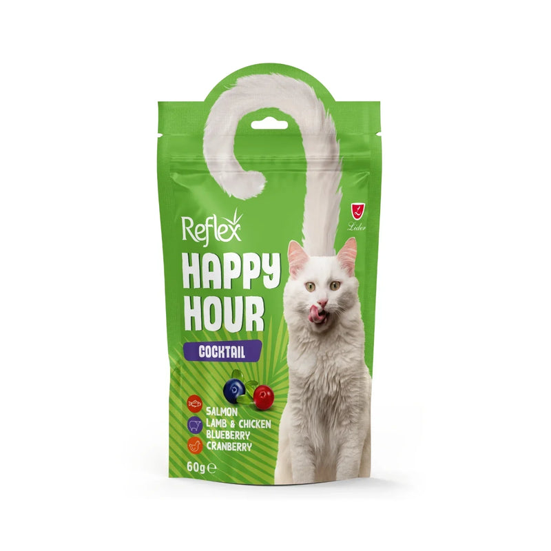 Reflex plus Happy Hour Cocktail Adult Cat Dry Treats 60g