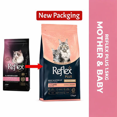 Reflex Plus Mother & Baby Adult Dry Cat Food with Lamb & Rice 1.5kg