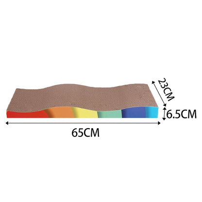 Cat Scratcher Board Durable Scratch Board for Cats & Kittens | Eco-Friendly, Non-Toxic Material Wavy Surface 65Cm