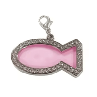 Crystal Bling Cat Dog ID Tag Pet Stainless Steel Personalized ID Frame Photo Frame Tag Name Tag