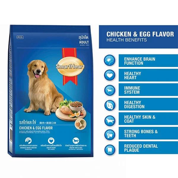 SmartHeart Dry Adult Dog Food With Chicken and Egg Flavour 20kg
