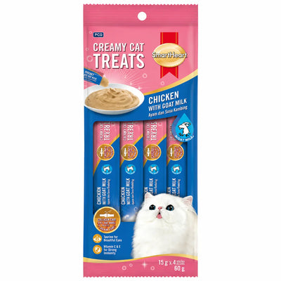 SmartHeart Creamy Treat Chicken Goat milk 60gm (15gm x 4)