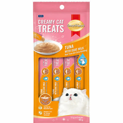 SmartHeart Creamy Treat Tuna Goat milk 60gm (15gm x 4)