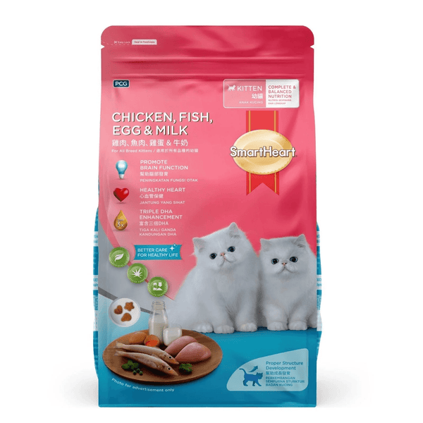 SmartHeart Kitten Dry Food Chicken, Fish, Egg & Milk 2.8kg