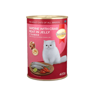 Smartheart Adult Canned Wet Food Sardine with Crab Stick in Jelly 400g