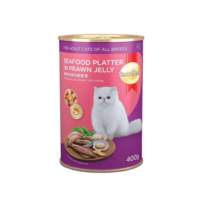 Smartheart Adult Canned Food Seafood Platter in Prawn Jelly 400g