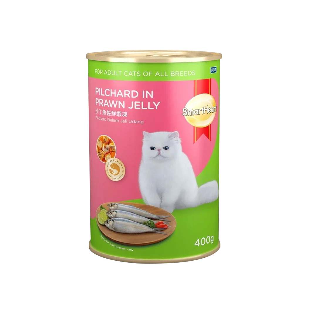 Smartheart Adult Canned Wet Food Pilchard in Prawn Jelly 400g