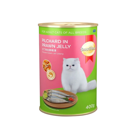 Smartheart Adult Canned Wet Food Pilchard in Prawn Jelly 400g