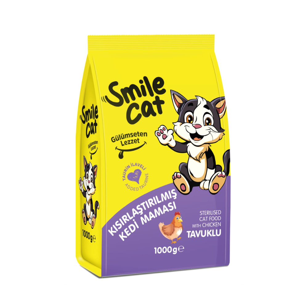 Smile Cat COLOUR FREE Adult Dry Cat Food with Chicken 1kg