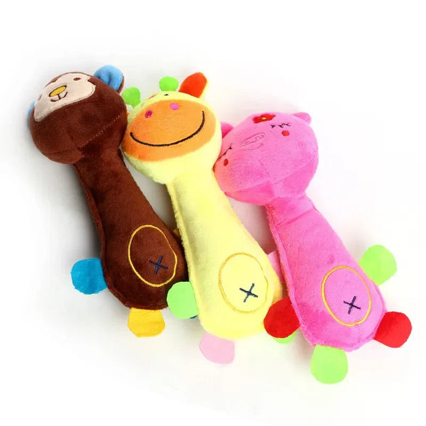 Cat Toys Chews Durable PET PLUSH TOY ANIMAL SHAPE WITH SKIKY FOR SMALL DOGS Puppy