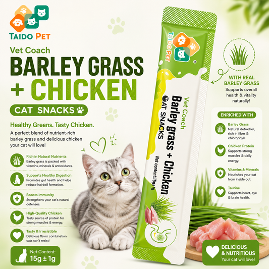 TAIDO PET Vet Coach Barley Grass + Chicken Cat Snacks