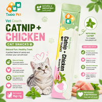 TAIDO PET Vet Coach Catnip + Chicken Cat Snacks