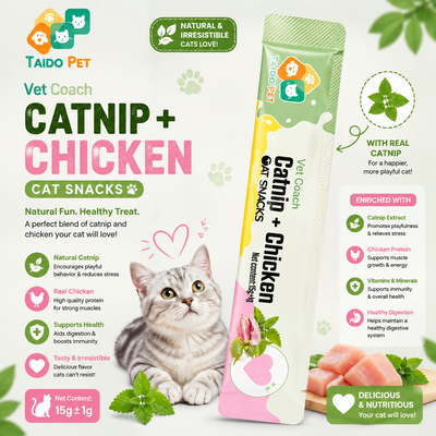 TAIDO PET Vet Coach Catnip + Chicken Cat Snacks