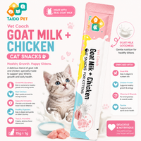 TAIDO PET Vet Coach Goat Milk + Chicken Cat Snacks