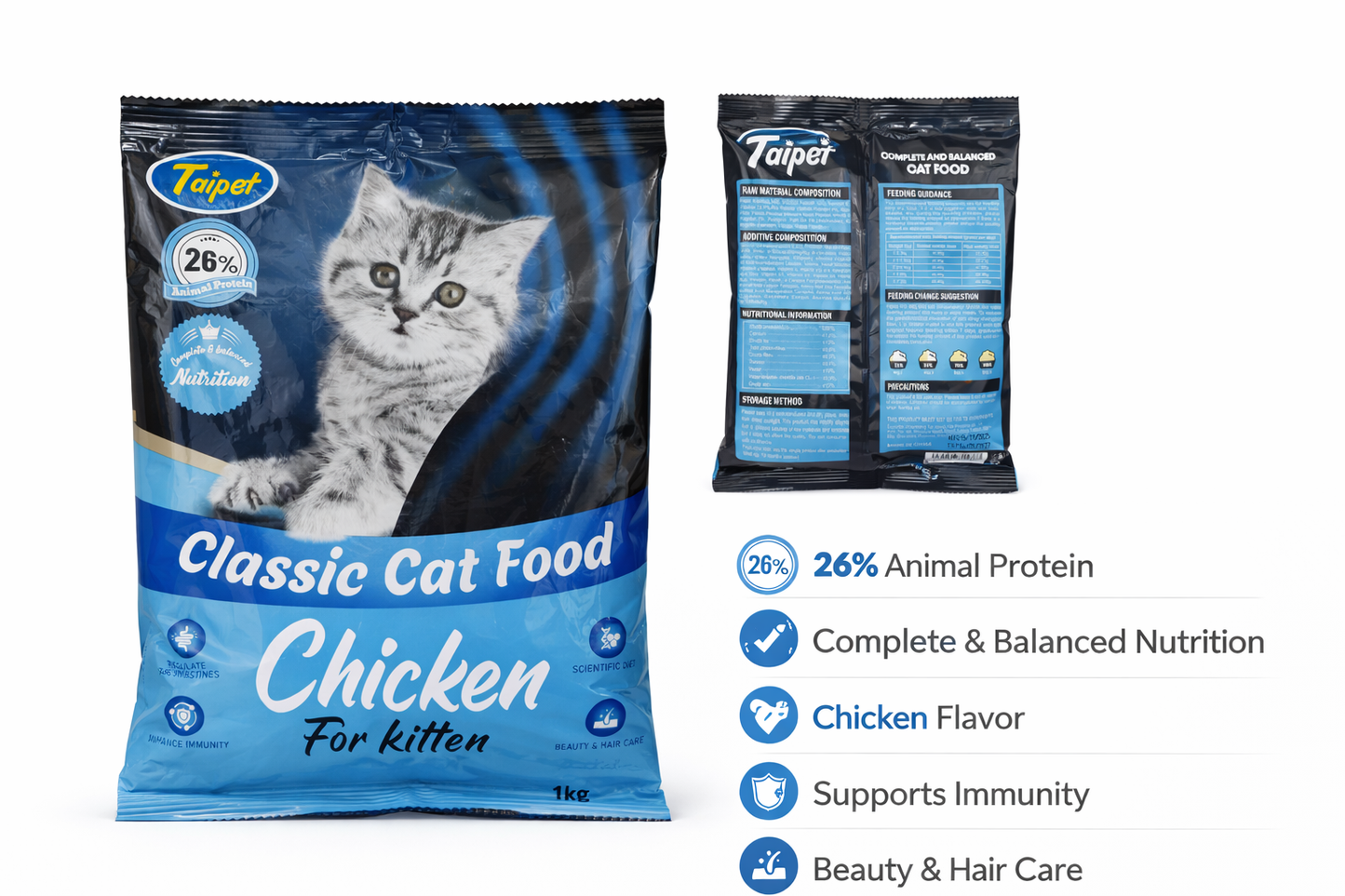 Taipet Classic Dry Cat Food Chicken for Kitten 500g