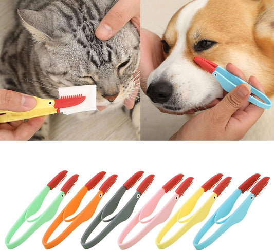 1 Pcs PET Eye Cleaning Brush Set, Ergonomic for Tear Stain Removal, Portable Cat Comb for Daily Use, Small Size for Easy Handling