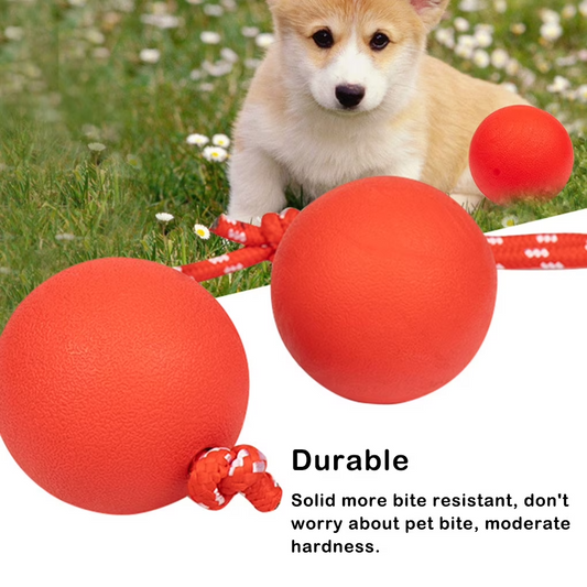 Toy Ball Elastic Red Durable Rope Bite Resistance Knot Premium Tug Balls knot Dog Toys Garden Training