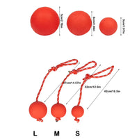 Small Toy Ball Elastic Red Durable Rope Bite Resistance Knot Premium Tug Balls knot Dog Toys Garden Training