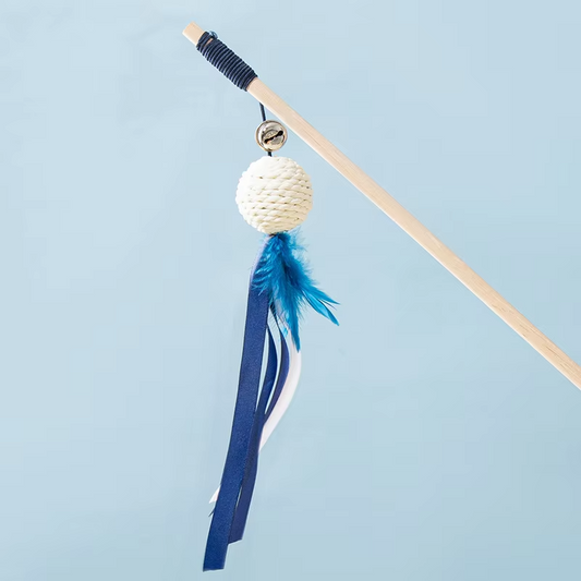 Toys for Pets New Style Blue Cat Teaser Stick Feather Interactive Cat Toys Interactive Movement Toy