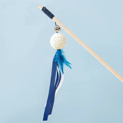 Toys for Pets New Style Blue Cat Teaser Stick Feather Interactive Cat Toys Interactive Movement Toy