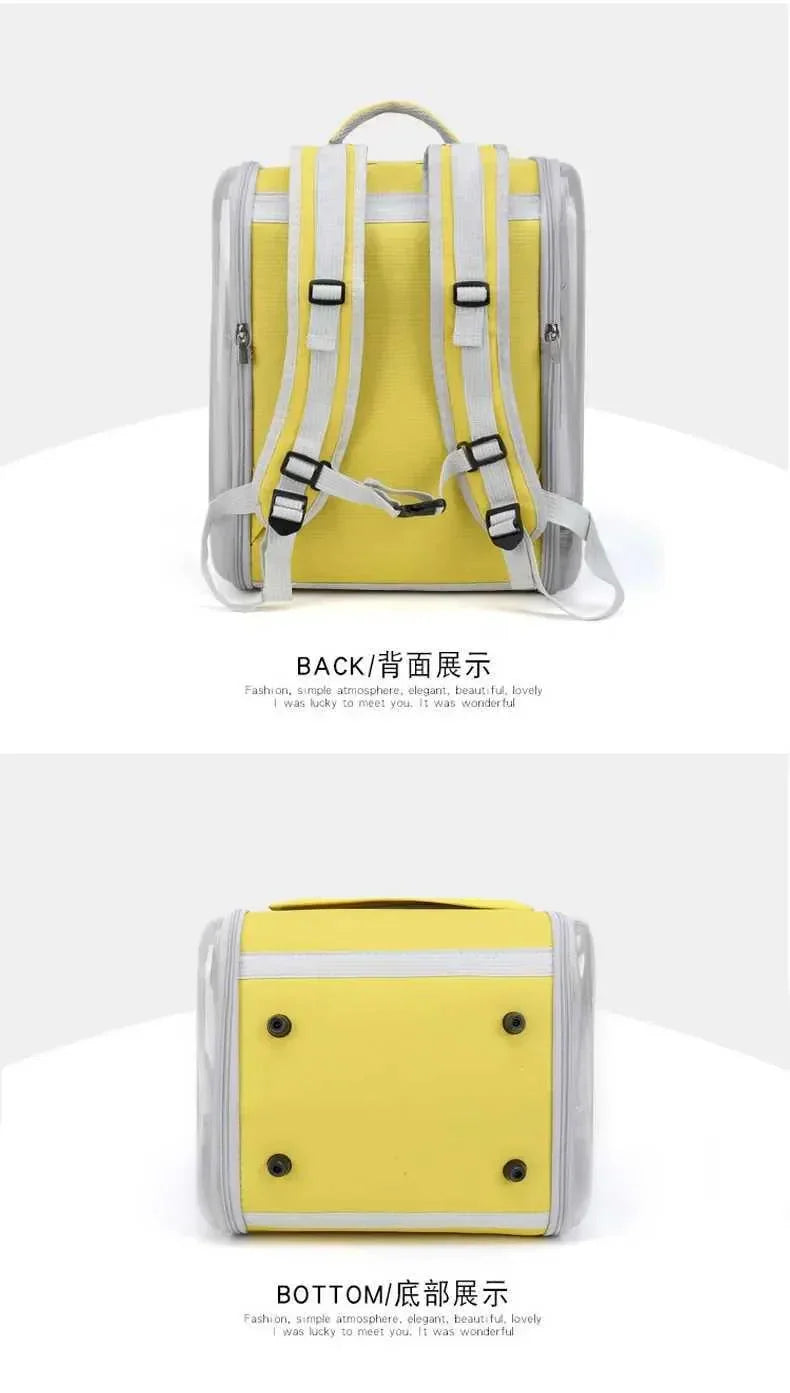Transparent Plastic Bag Pet Carrier Backpack - Breathable Space Capsule Design for  Cats, Portable Outdoor Travel Bag