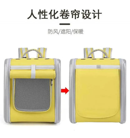 Transparent Plastic Bag Pet Carrier Backpack - Breathable Space Capsule Design for  Cats, Portable Outdoor Travel Bag