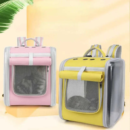 Transparent Plastic Bag Pet Carrier Backpack - Breathable Space Capsule Design for  Cats, Portable Outdoor Travel Bag