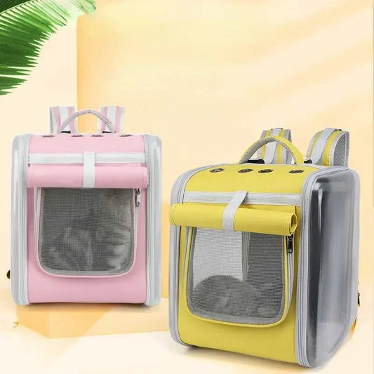 Transparent Plastic Bag Pet Carrier Backpack - Breathable Space Capsule Design for  Cats, Portable Outdoor Travel Bag