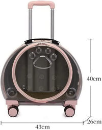 Trolley Case Transparent Bag Air Box Dog Going Out Pet Backpack Portable Bubble Box