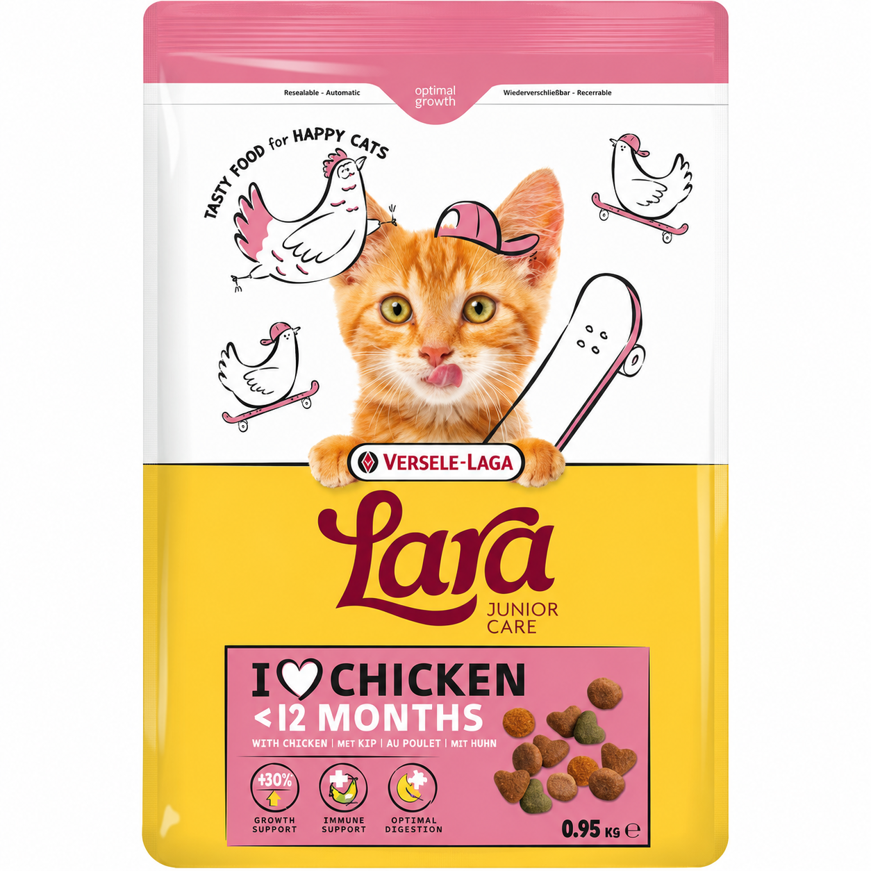 Versele Laga Lara Junior Care Dry Cat Food with Chicken 950g