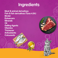 WHISKAS® Wet Food for Kittens (2-12 Months), Tuna in Jelly Flavour 80g