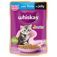 WHISKAS® Wet Food for Kittens (2-12 Months), Tuna in Jelly Flavour 80g