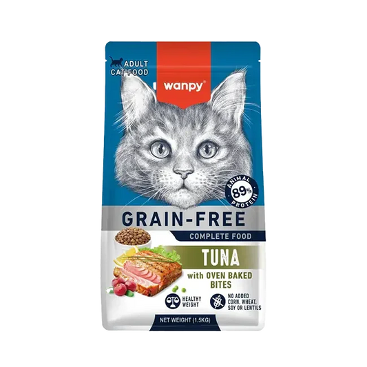 Wanpy Adult Cat Food in Tuna with Oven Baked Bites 1.5kg