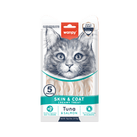 Wanpy Medicated Creamy Cat Treat Skin & Coat Tuna & Salmon 70gm