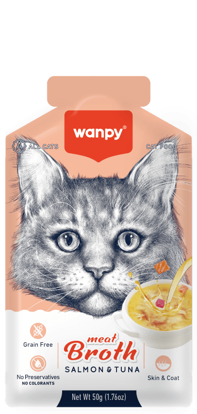 Wanpy Meat Broth Pouch Salmon & Tuna for Cats 50gm