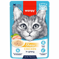 Wanpy Stew Chicken in gravy Adult Cat Pouch (70gm)